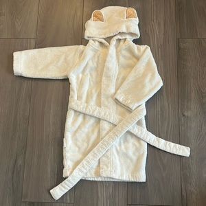 Natemia 100% Organic Cotton Hooded Bathrobe - Toddler Size 2-3 years